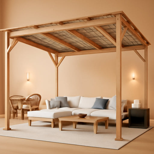 20' X 10' Outdoor Wood Gazebo for Patio, Large Outdoor Lean to Hardtop 10X20 Cedar Pergolas and Gazebos Clearance, Wall Mounted Wooden Gazebo Heavy Duty Awnings for Patio, Decks, Backyard