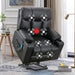 Wide Leather Recliner with Massage & Heat