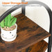 Eight Tier Arched Tree Bookshelf RusticBrown MetalFrame