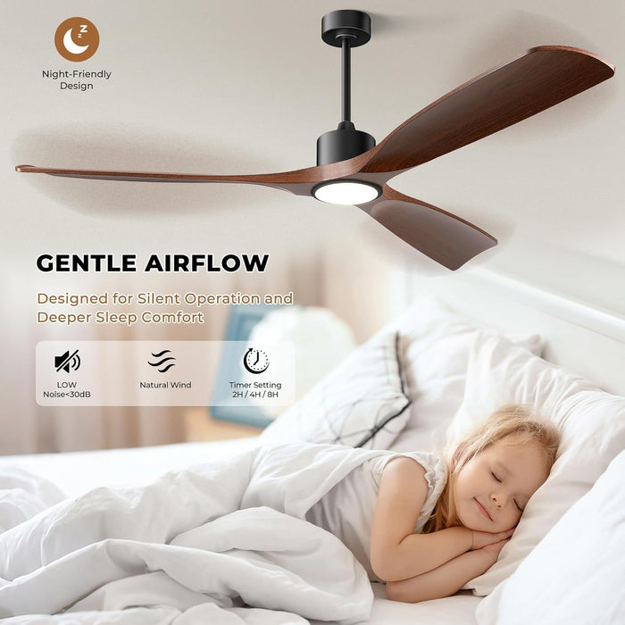 60-Inch Contemporary Dimmable Outdoor Smart Ceiling Fan