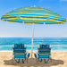 2 Pack Lightweight Portable Camping Beach Chair for Adults, Outdoor Lay Flat Folding Beach Chairs with 5 Positions, Backpack Beach Chair with Towel Bar, Zipper Pouch, Cup Holder, Ocean Striped