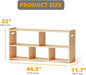 Natural Wooden Montessori Bookshelf Five Compartments