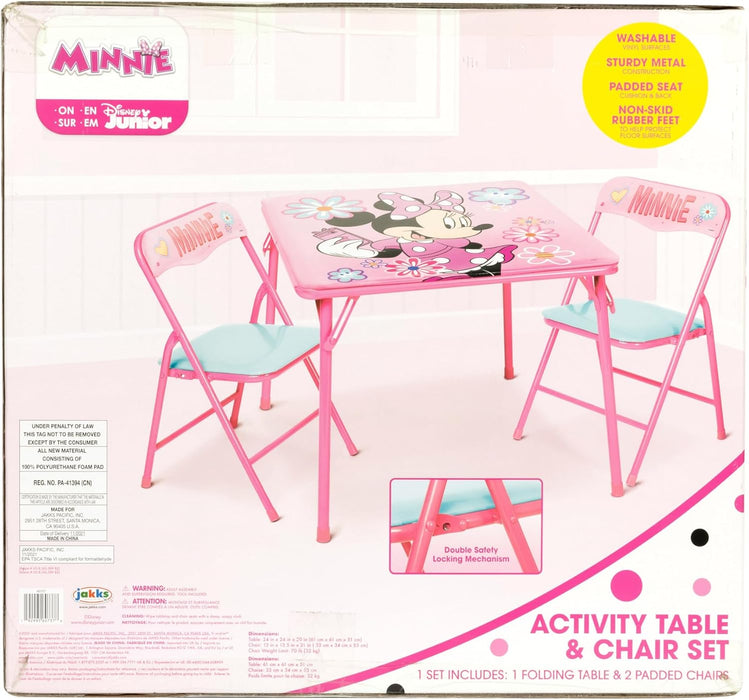 Mouse Kids Table & Chairs Set for Kid and Toddler 36 Months up to 7 Years, Includes: 1 Table (24"L X 24"W X 20"H), 2 Chairs (13"L X 13.5"W X 21"H) Weight Limit: 70 Lb