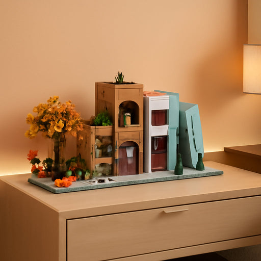 Bookend Magic House Building Kit, Home Decorative for Building Block Toy, Bookcase Miniature House Model Building, Cool Bookshelf Organizer and Home Decor 1488Pcs