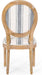 Phinnaeus Dining Chair Set, Set of 4, Wood, Dark Blue Stripes + Light Beige + Natural