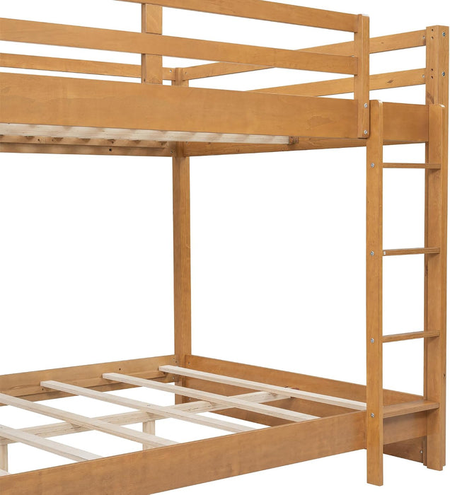 Queen Over Queen SolidWoodConstruction Bunk Bed Ladder