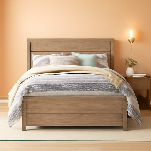 Signature Design by Ashley Culverbach Farmhouse Queen Panel Bed, Foundation or Box Spring Needed, Gray