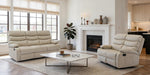 Reclining Couch Sofa Set Leather Recliner Couch Sofa and Loveseat Sets for Living Room, RV, Theater Seating(3 Seat Sofa+Loveseat,Beige)