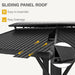 12X14Ft Hardtop Gazebo Double Roof with Nettings and Curtains, Heavy Duty Galvanized Steel Outdoor Roof for Patio, Backyard, Deck, Lawns, Gray