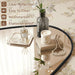 Irregular Full Length Mirror -Black Decor Floor Mirror with Stand 63"X 24"