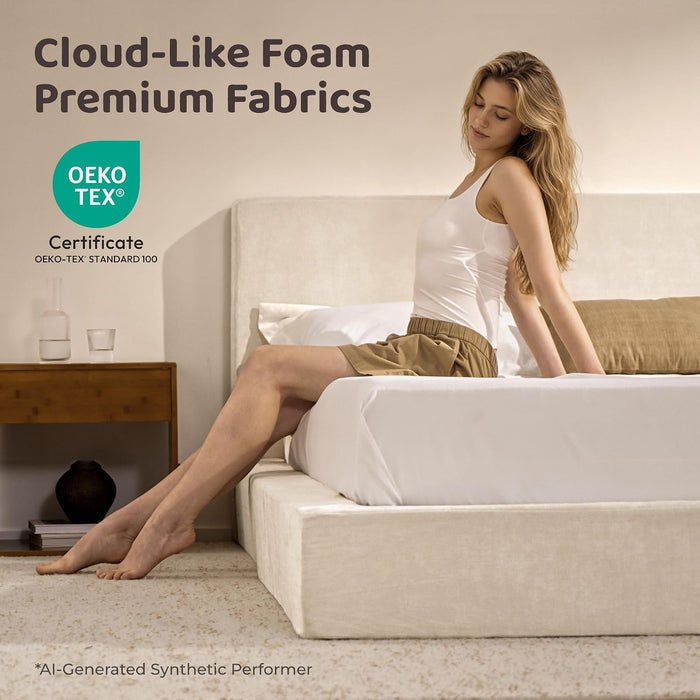 Airframe Queen Upholstered Bed Frame with Plush Padded Headboard