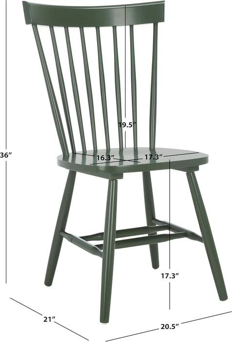 Home Collection Parker Dusty Green Windsor Spindle Solid Wood Dining Chair Set of 2