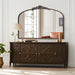 Large Bronze Vintage Mirror: 48"X33" Baroque Antique Wall Mirror