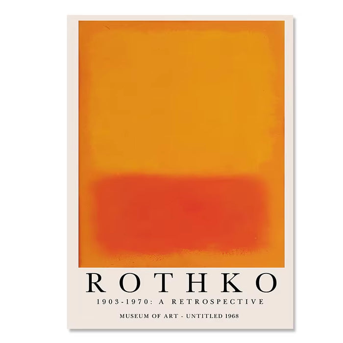 Abstract Yayoi Kusama Orange Wall Art Matisse Mark Rothko Posters and Prints Flower Market Canvas Painting Mural Decoration