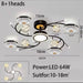 2024 New Crystal Living Room Ceiling Light Modern Intelligent LED Bedroom Restaurant Apartment Interior Decoration Light