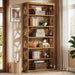 Rustic Brown Six Tier Freestanding Bookshelf Office