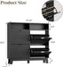 Matte Black UltraSlim Shoe Storage Cabinet Drawers