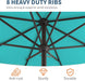 10FT Patio Umbrella, Outdoor Umbrella with Push Button Tilt and Crank, 8 Sturdy Ribs, UV Protection & Waterproof Market Umbrella for Pool, Backyard, Beach,Deck