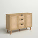 Atwood 3 - Drawer 2 - Door Accent Nature Rattan Cabinet