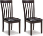 Signature Design by Ashley Hammis Dining Chair, Set of 2, Dark Brown