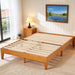 12 Inch Solid Wood Platform Bed with Wooden Slats, No Headboard, No Box Spring Needed, Easy Assembly, Queen