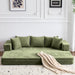 Green 79Inch Convertible Sleeper Couch With Pillows