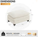 35‘’ Modern Chenille Cloud Sofa Ottoman,Rectangle Ottoman for Modular Sectional Sofa, Beige
