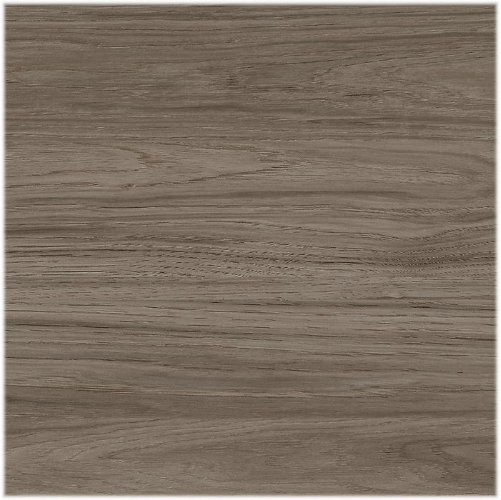 Table with Open Metal Leg Design and Privacy Panel | Hybrid Large Computer Desk for Home Office, 42W X 24D, Modern Hickory