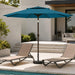 11FT Patio Umbrella, 2 Tier Outdoor Table Umbrella, Large Vented Market Umbrellas with Crank Lift, 8 Sturdy Ribs for Backyard, Deck, Pool, UPF50+ UV Protection