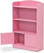 LOVA Book Shelf, Bookshelf with Storage Cabinet, Bookcase with Door, 11.8 X 23.6 X 37.3, for Living Reoom, Bedroom, Home Office, Pink