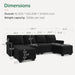 2-Piece Velvet Sectional Sofa with Chaise