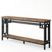 70.9" Long Console Table, 2-Tier Long Narrow Console Table behind Couch for Display with Central Support Frame, Industrial Long Entryway Table for Entryway and Living Room