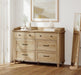Oak Dresser Featuring Six Deep Drawers StorageUnit