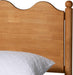 Malaya Modern Oak Brown Wood Queen Platform Bed with Scalloped Edges