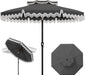 9FT 2 Tier Fringe Patio Umbrella W/Tilt