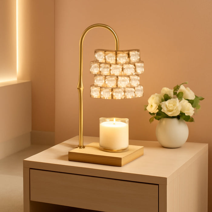 Candle Warmer Lamp with Timer,Electric Candle Warmer Dimmable and Height Adjustable Wax Melt Warmer for Scented Wax Jar Candles,Aromatherapy Decorative Candle Heater Home Fragrance Warmer