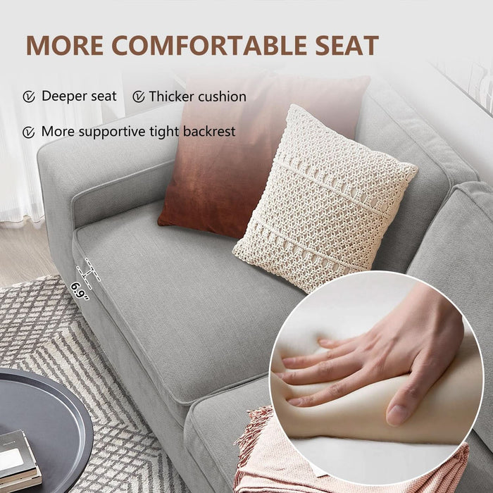 Gray 99In LShaped MemoryFoamCushion Sleeper Sofa Covers