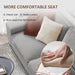 Gray 99In LShaped MemoryFoamCushion Sleeper Sofa Covers