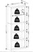 Rail 5-Tier Open Shelf Bookcase with Classic Style Edges, White