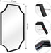 Black Scalloped Wall Mirror 30x40Inch Aluminium Frame