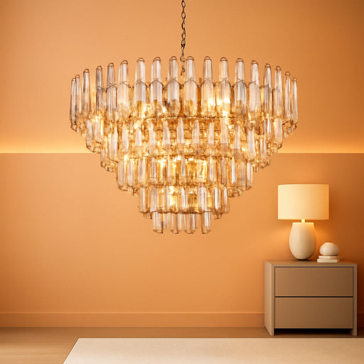 Large Modern Crystal Chandelier Foyer Entryway High Ceiling Big
