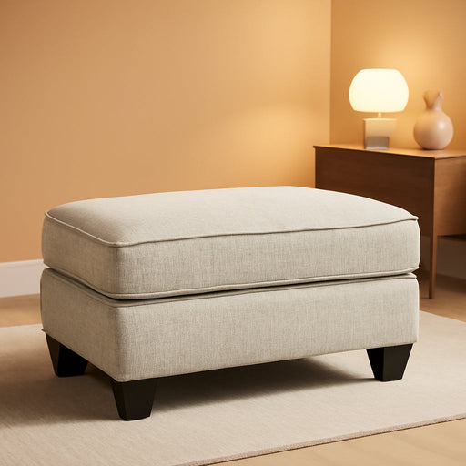 Monaghan Classic Upholstered Ottoman, Beige
