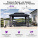 8x12 Grey Aluminum Hardtop Gazebo BackyardPatio Deluxe