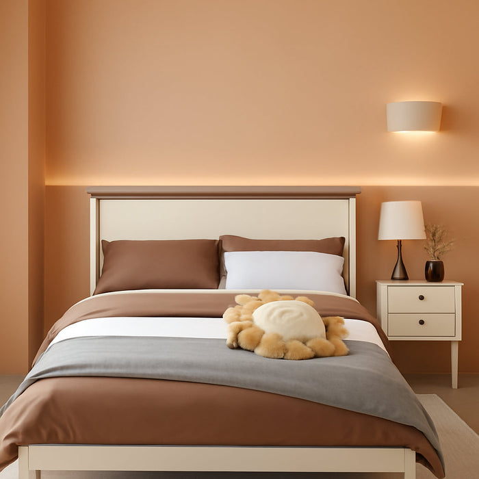 Queen Murphy Bed with Charging Station Large Storage Drawer Farmhouse Wood Space Saving Hidden Foldable Cabinet Bed for Bedroom Office School, Rustic White