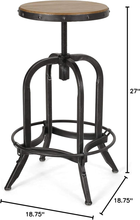 Farmdale Barstool, Antique + Pewter