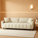 Cream Chenille Sleeper Sofa Bed With ExpandedStorage