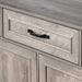 66" Large Sideboard Buffet Cabinet with Storage, Farmhouse Buffet Sideboard | Grey Coffee Bar, Wine Bar, Rustic Kitchen Storage Cabinet with Drawers, Weathered Ash, Ample Storage Space, Adjustable Shelf