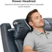 Genuine Leather Power Recliner Sofa, Wall Hugger Reclining Sofa with Power Headrest, Dual Motor, USB Charging Ports, Recliner Couch for Living Room, RV, Leather in Navy