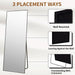 Black 21x57 Inches Full Length Floor Mirror With Stand