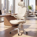 Ergonomic Office Chair, High Back Home Office Chair with 4D Adjustable Headrest & Lumbar Support, 330Lbs Capacity Mesh Desk Chair with Flip-Up Arms, Comfortable Computer Chair, Beige